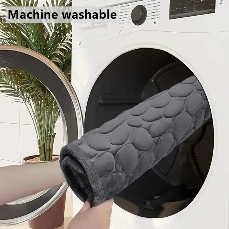 Cobblestone Embossed Bath Mat | Non-Slip & Absorbent | Machine Washable | 40×60cm