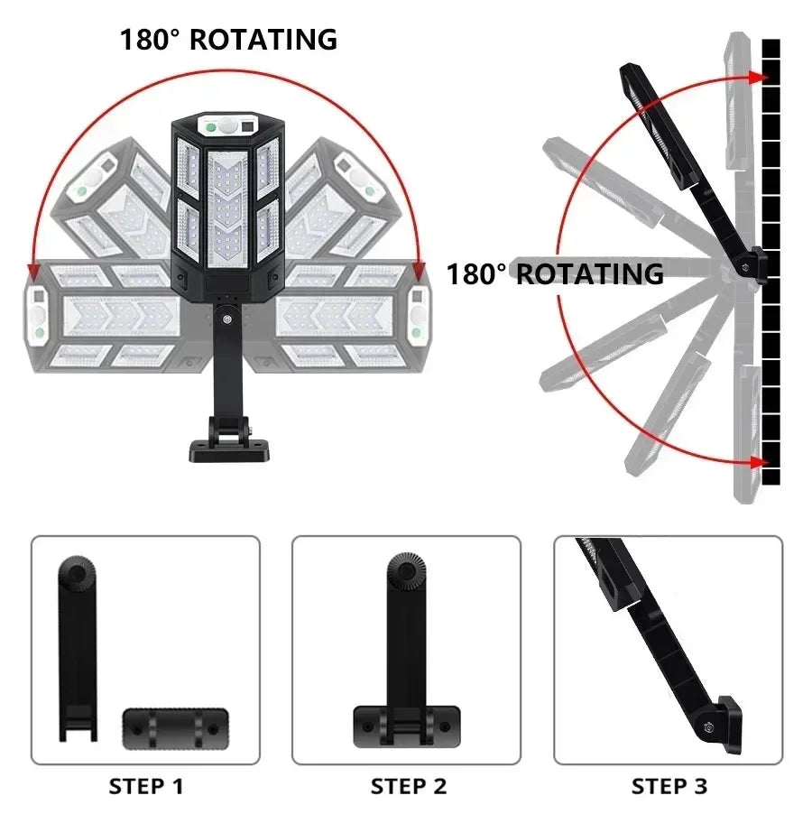 Powerful Solar Motion Light Outdoor Waterproof Garden Lamp